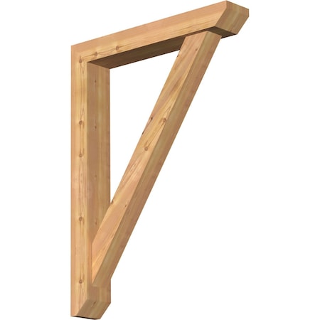 Ekena Millwork Traditional Slat Smooth Bracket w/ Offset Brace, Western Red Cedar, 5 1/2"W x 32"D x 44"H BKT0604X32X44TRA06SWR